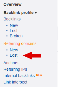 Ahrefs Lost Domain