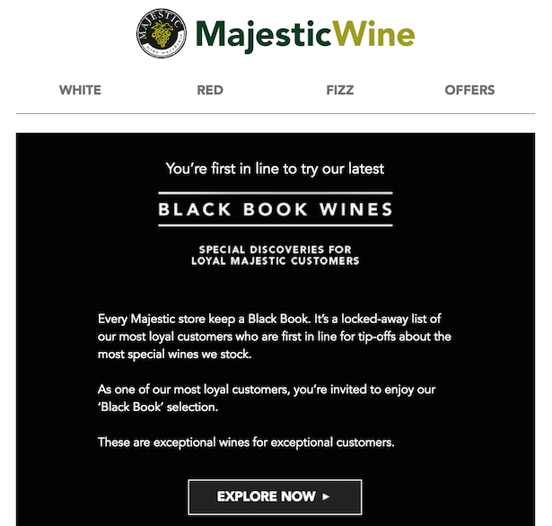 majestic wine customer loyalty email