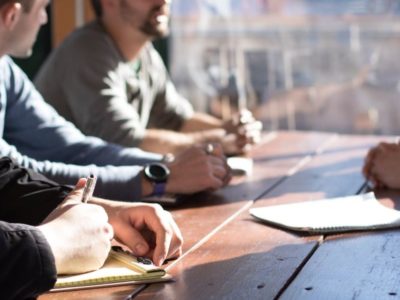 Group of guys in a meeting