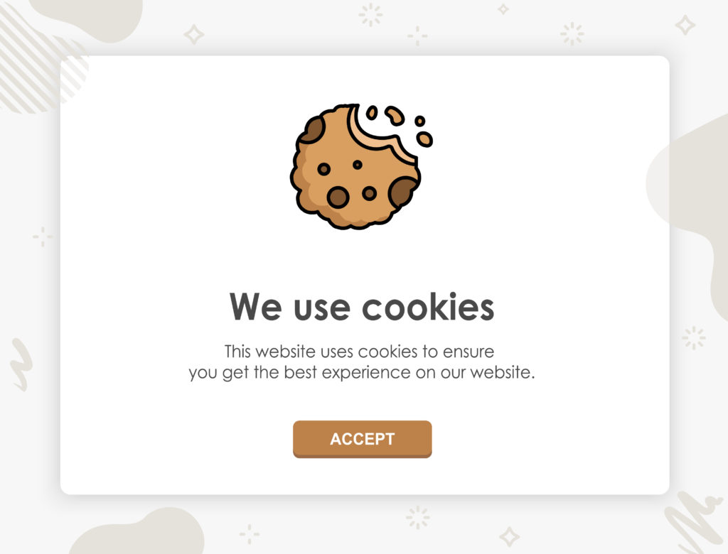 Vector graphic of web cookies, explaining what they're used for.