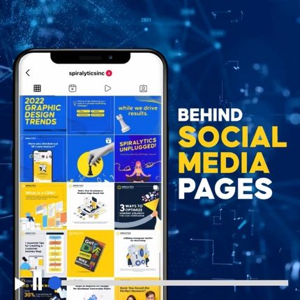 behind social media pages banner